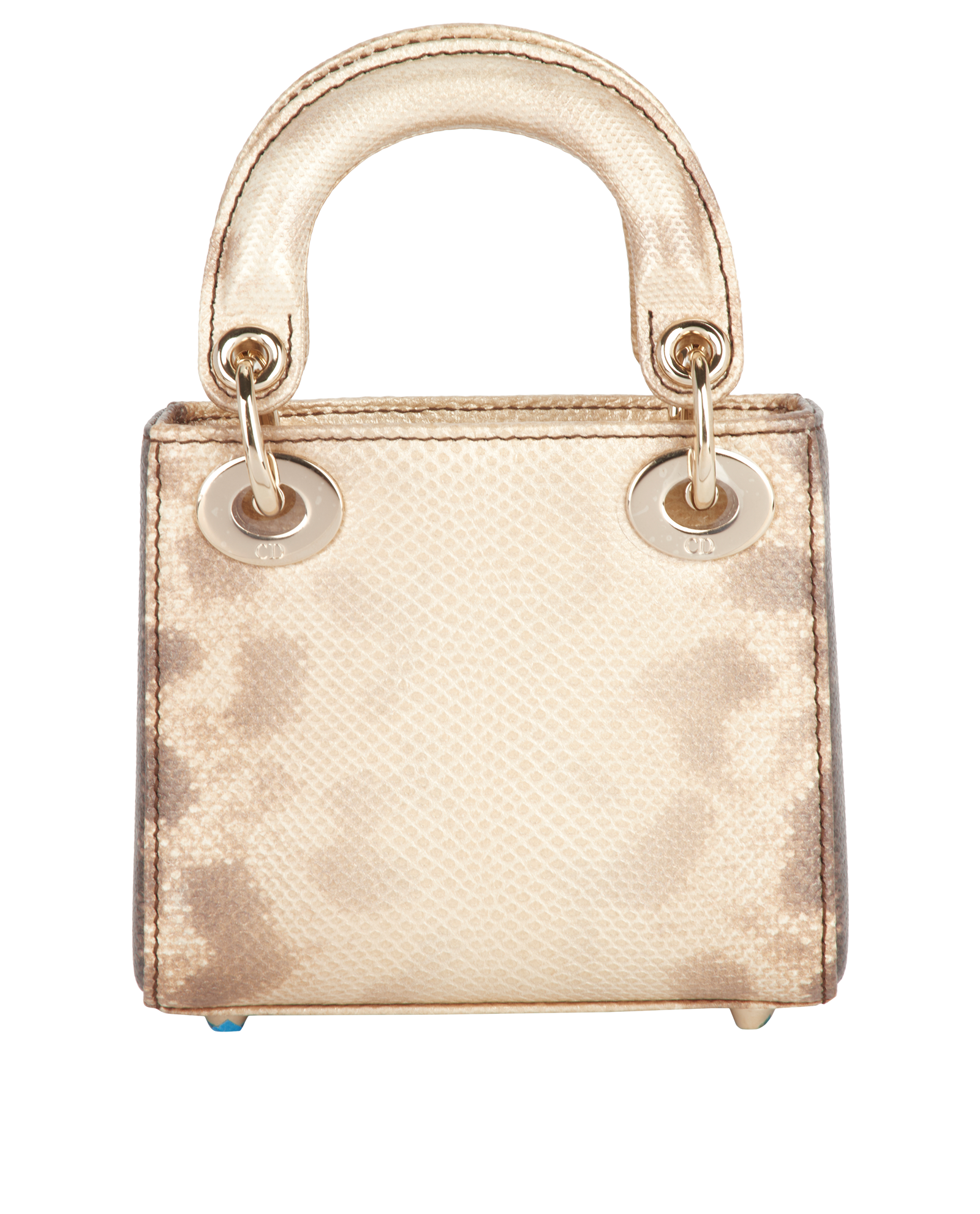 Micro Lady Dior, &pound;2,500, Handbags, Gold, Lizard, Back view